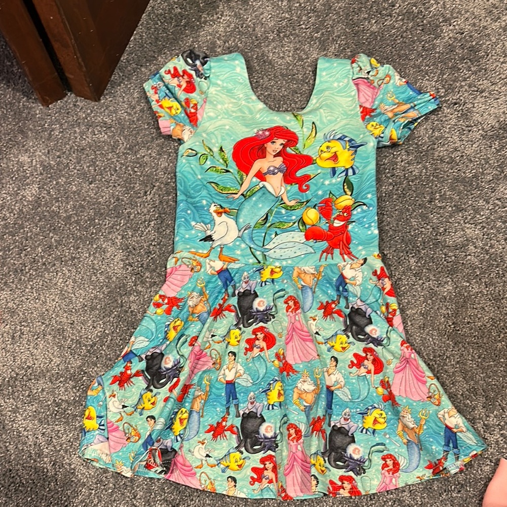 Disney Little Mermaid Kids Casual Dress - Blue